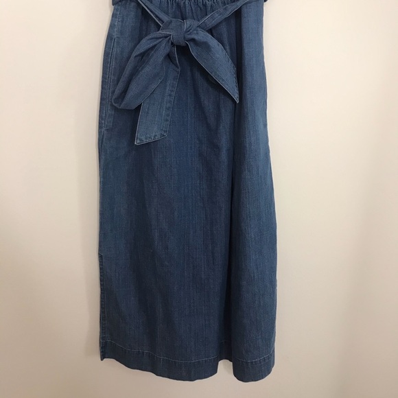 J. Crew Off The Shoulder Chambray Midi Dress - Picture 4 of 8